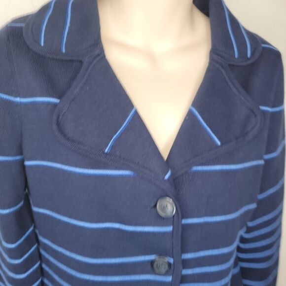 Pendleton navy striped knit button up cardigan xs - Picture 2 of 7